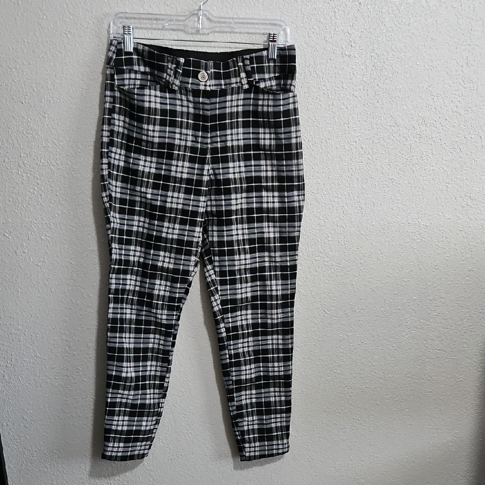 Black and White Plaid Pants